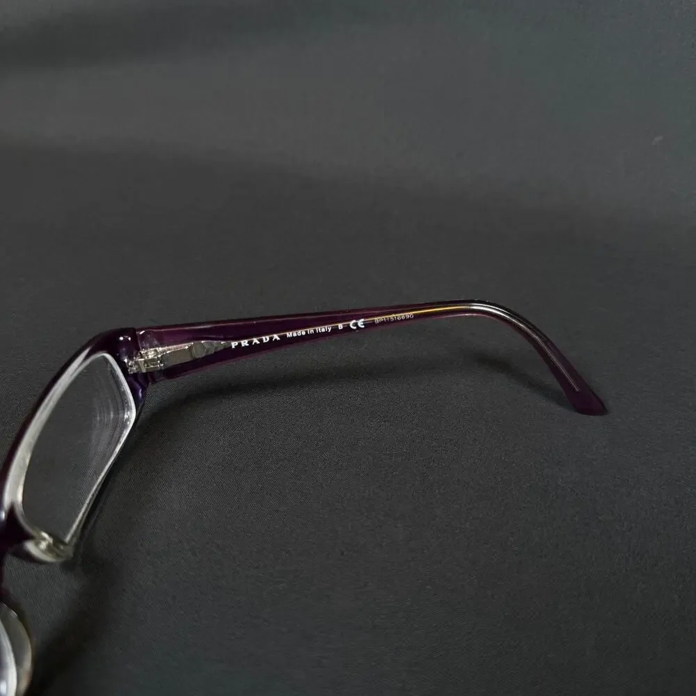Prada VPR07M 51-16 ZXN-1O1 Purple Eyeglass Made In Italy Only Frame